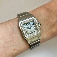 Thumbnail von Cartier Santos Galbée 24mm Quartz New Model Diamond Bezel </h1>