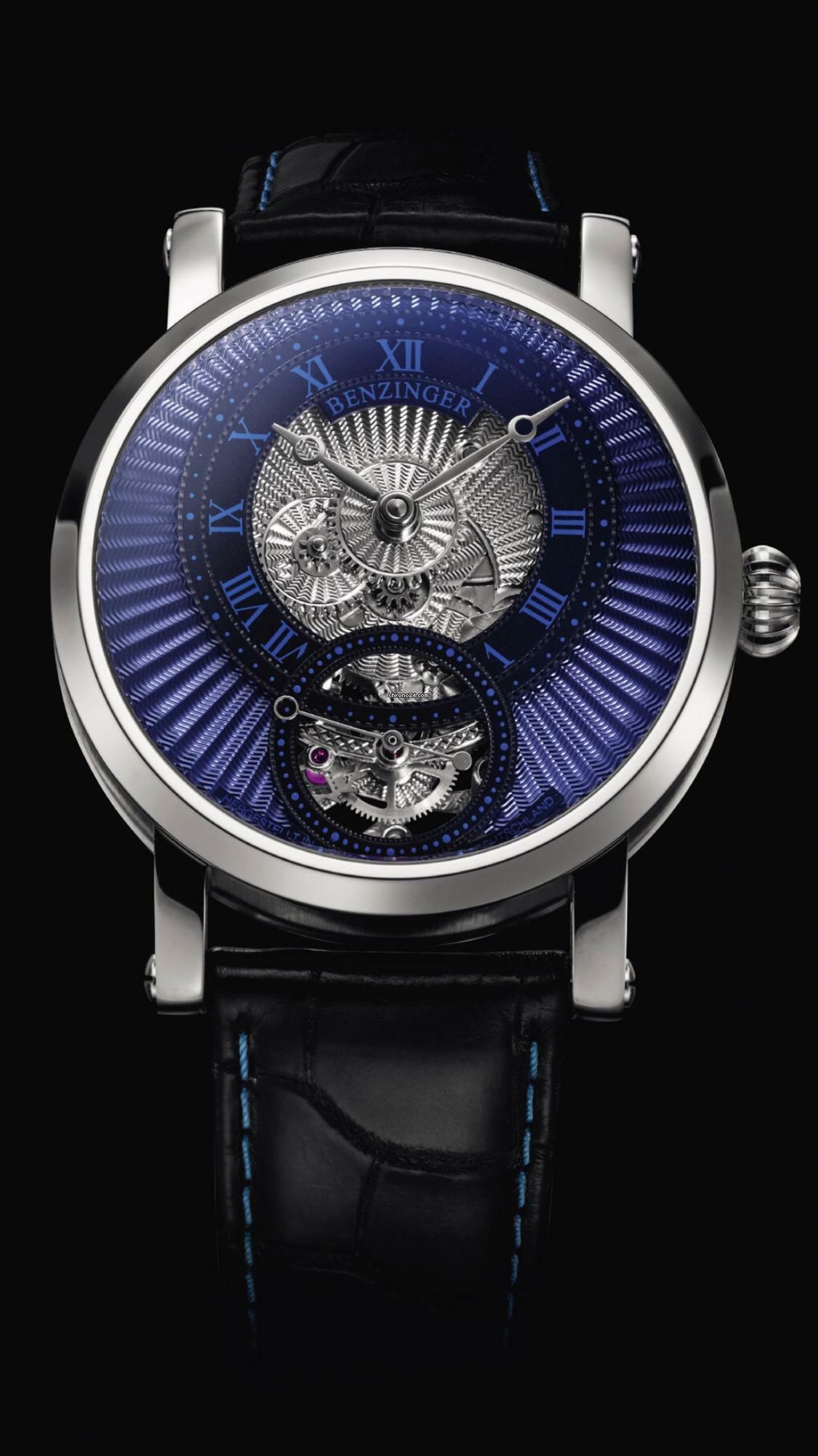 Benzinger Subscription IV Blue Silver Weissgold