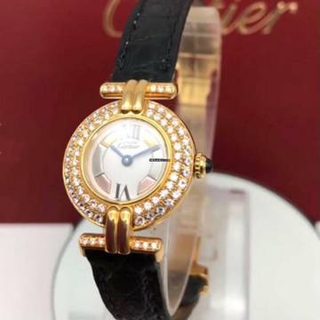  Cartier VERMEIL COLISÈE GP Silver 0.67TCW DIAMONDS Watch </h1> 