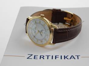 Thumbnail von Omega 18 Karat Gelbgold Vollkalender mit Mondphase Triple Date Moon Automatik v 1973 C.715 </h1>