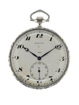  Zenith Mans open face Lepine Pocket Watch Art Deco </h1> 