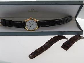 Thumbnail von Omega Speedmaster massiv 18 Karat Gelbgold Automatik 35 mm Cal 1110 im Full Set </h1>