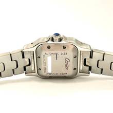 Thumbnail von Cartier Santos Galbée 24mm Automatic Steel 0.65TCW Diamond Watch NEW Model </h1>