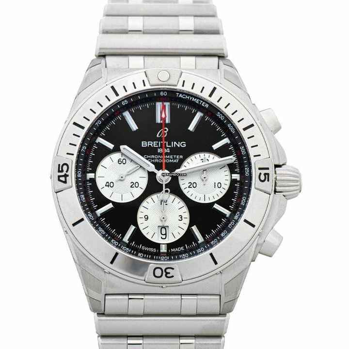  Breitling Chronomat AB0134101B1A1 - Chronomat Automatic Black Dial Stainless Steel Men's Watch </h1> 