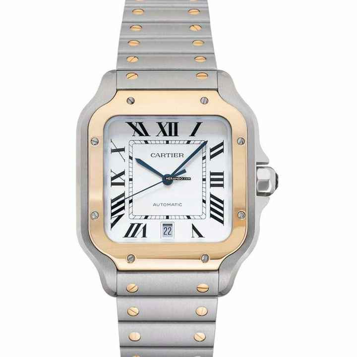  Cartier Santos W2SA0009 - Santos de Cartier Automatic Silver Dial Stainless Steel Men's Watch </h1> 