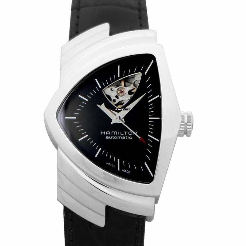 Hamilton Ventura H24515732 - Ventura Open Heart Auto Black Dial Stainless Steel Men's Watch </h1>