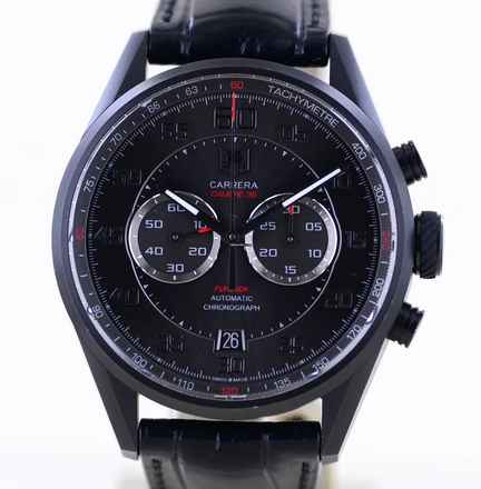  TAG Heuer Carrera Calibre 36 Chronograph Flyback black Calibre 36 El Primero Titan Glasboden </h1> 