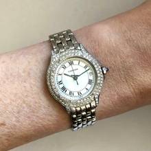 Thumbnail von Cartier COUGER 27mm Steel ~0.62TCW Diamond Watch </h1>