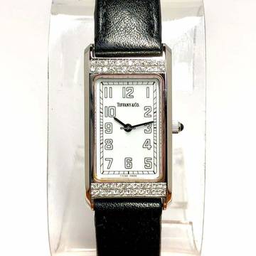 Tiffany Quartz 20mm Steel O.39TCW DIAMOND Watch </h1> 