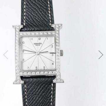  Hermès Heure H Steel 0.91TCW DIAMOND Bezel Watch </h1> 