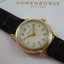 Thumbnail von Longines 10 Karat Gelbgold Armbanduhr Mid Size 29 mm Handaufzug Kaliber 10 L Rarität