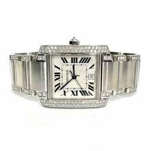 Thumbnail von Cartier Tank Française Automatic 28mm Steel ~3.5TCW DIAMOND Watch </h1>