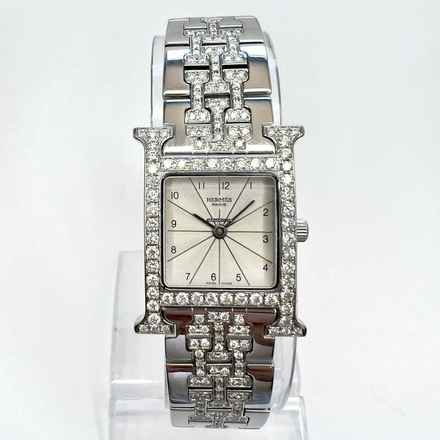  Hermès Heure H Steel ~1.83TCW DIAMOND Watch </h1> 
