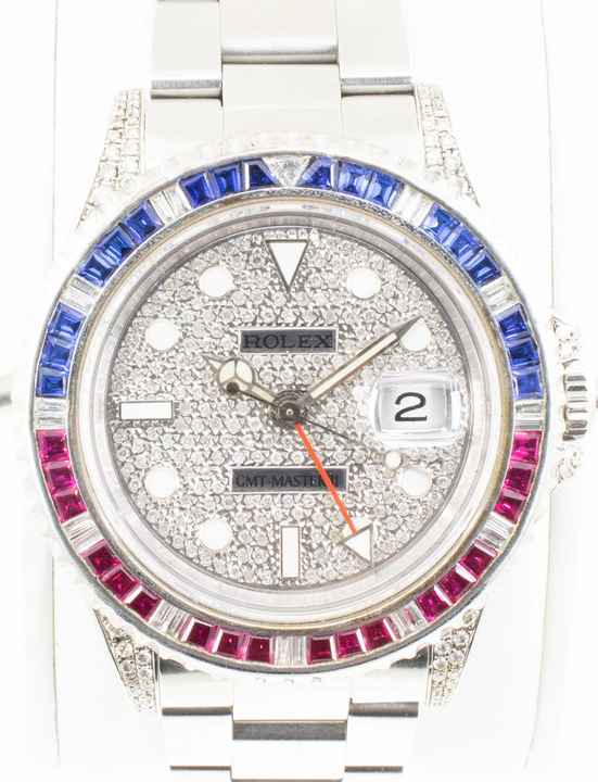  Rolex GMT-Master II 16700 diamond dial watch only. 