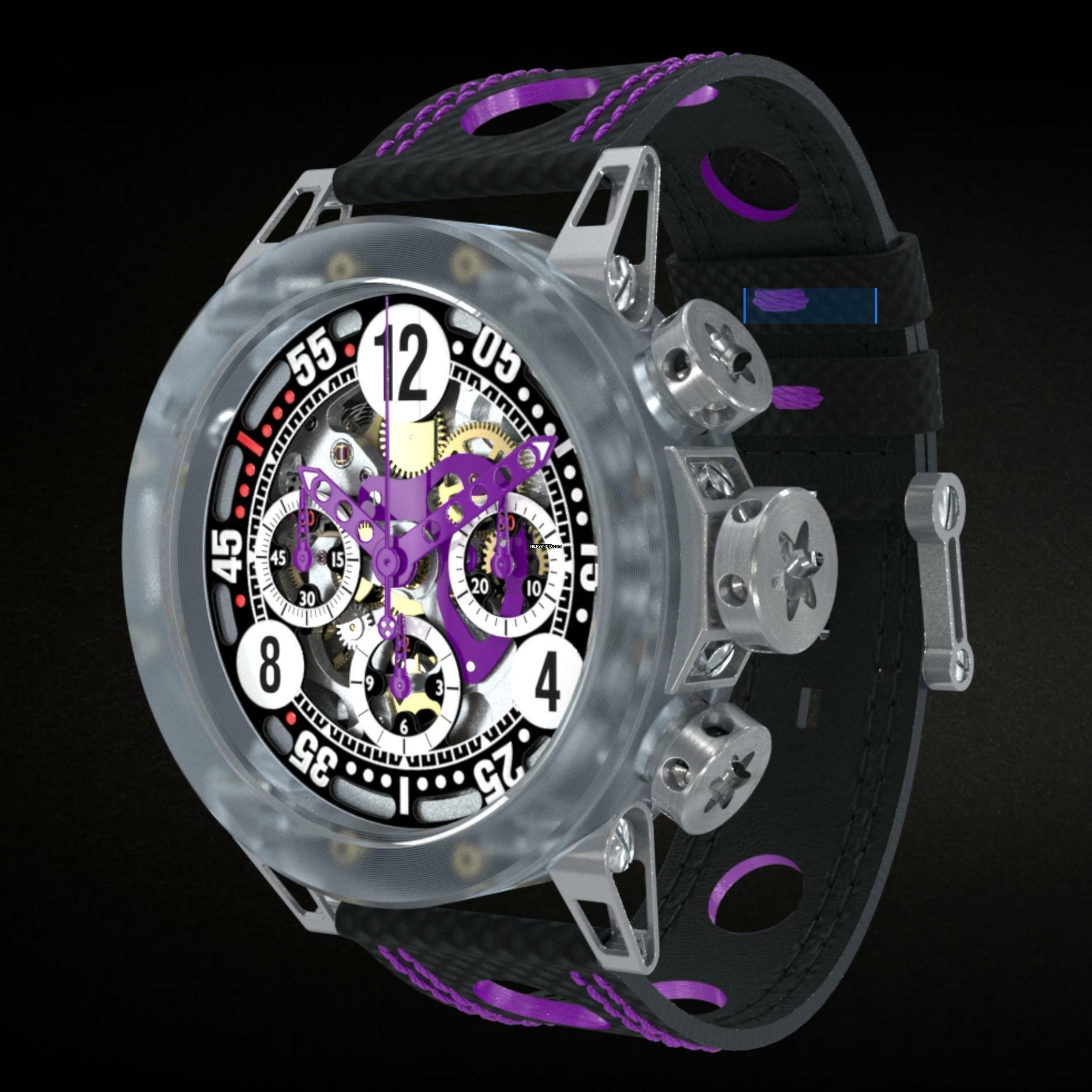 B.R.M The lightest Autom.Chrono in the World Purple