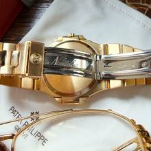 Thumbnail von Patek Philippe Nautilus 3700/1 Nautilus Jumbo Gelbgold Tritium Zifferblatt Box + Stammbuchauszug