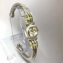Thumbnail von David Yurman CABLE CHELSEA 925 Silver & 14K GP Bracelet Watch 0.82 DIAMONDS Mother Of Pearl Dial </h1>