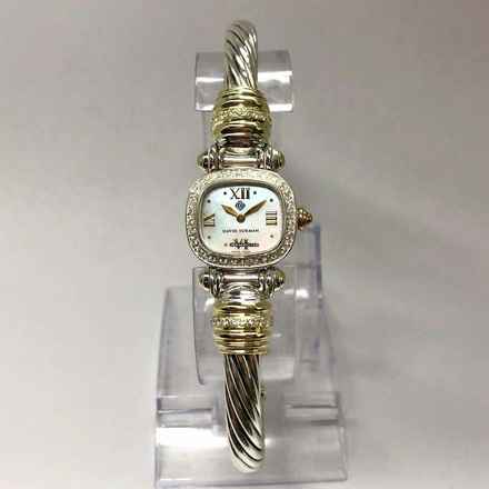  David Yurman CABLE CHELSEA 925 Silver & 14K GP Bracelet Watch 0.82 DIAMONDS Mother Of Pearl Dial </h1> 