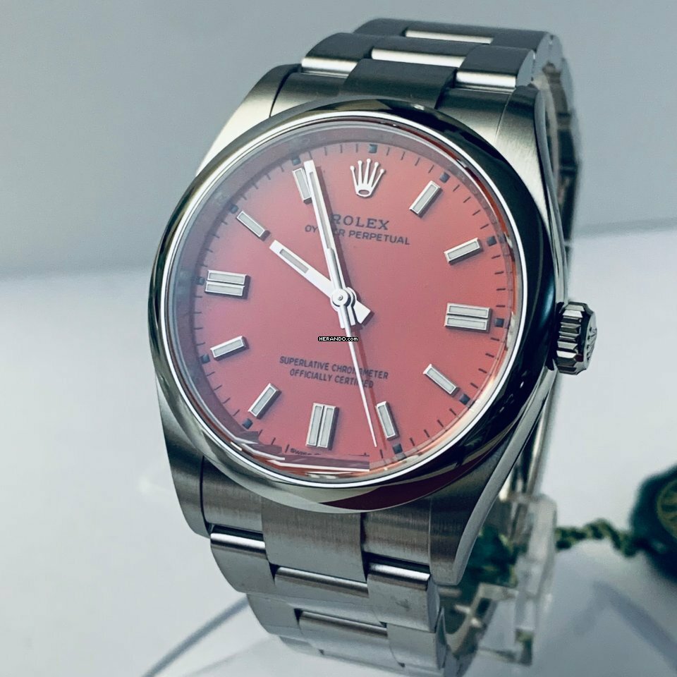 Rolex Oyster Perpetual 36 LAVA ORANGE / CORAL RED - 12/2021
