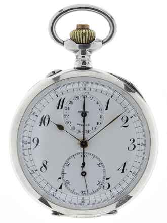  Swiss Mans open face Chronograph Pocketwatch Deposé </h1> 