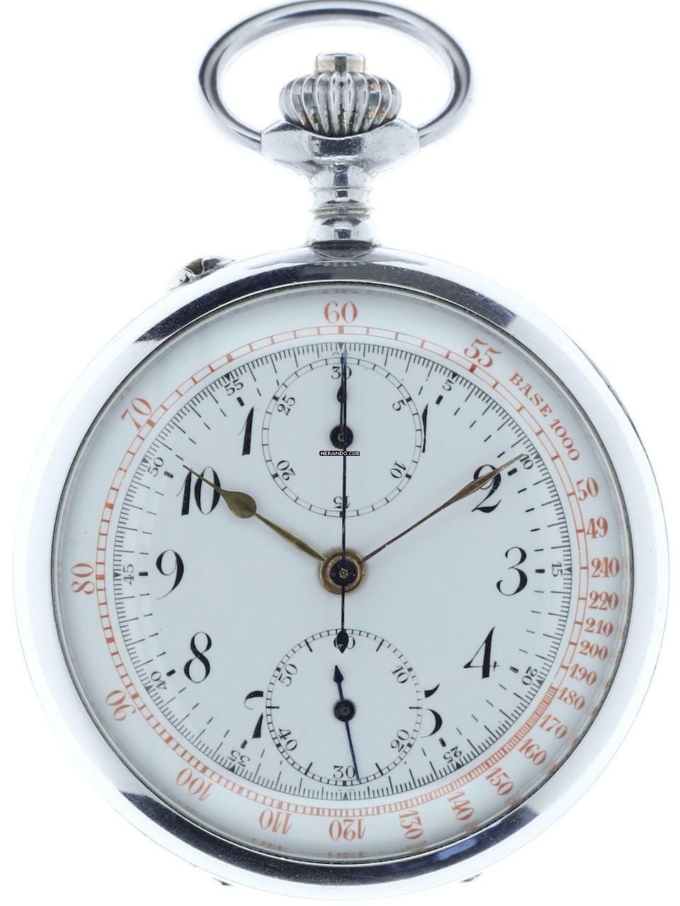  Swiss Mans open face Chronograph Pocketwatch </h1> 