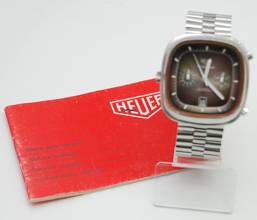 Thumbnail von Heuer Silverstone Vintage Chronograph aus 1970er Box & Papiere