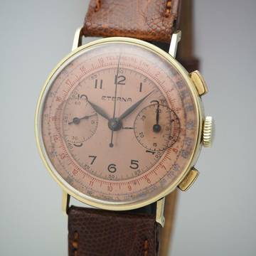  Eterna Chronograph Telemetre Vintage um 1940 Gold 18k/750 </h1> 