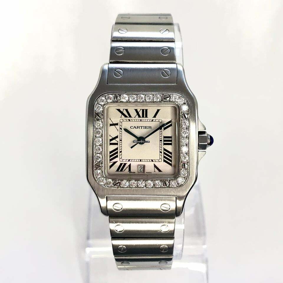  Cartier Santos Galbée 29mm Quartz Steel 0.85TCW Diamond Watch NEW Model </h1> 