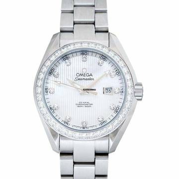  Omega Seamaster Aqua Terra 231.15.34.20.55.001 - Seamaster Automatic White Dial Stainless Steel Ladies Watch </h1> 