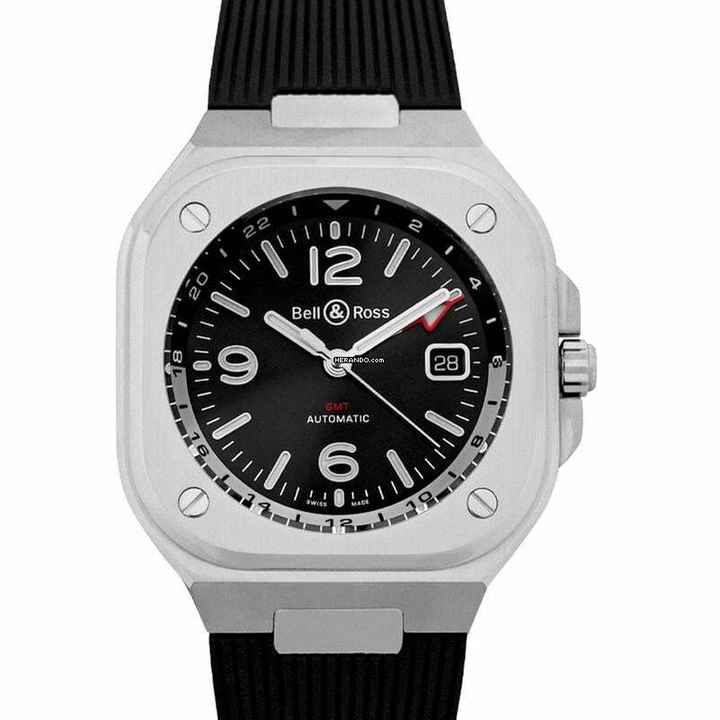  Bell & Ross BR 05 BR05G-BL-ST/SRB - BR 05 GMT Automatic Black Dial Stainless Steel Men's Watch </h1> 