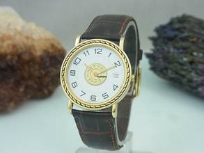 Thumbnail von Hermès Sellier Quartz 750 - 18k Gold Damen / Herrenuhr Datum Anzeige Ø 32 Mm Box </h1>