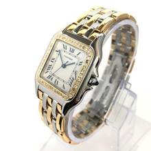 Thumbnail von Cartier Panthère Quartz Jumbo 29mm 3 Row Gold 0.55TCW DIAMOND Watch </h1>