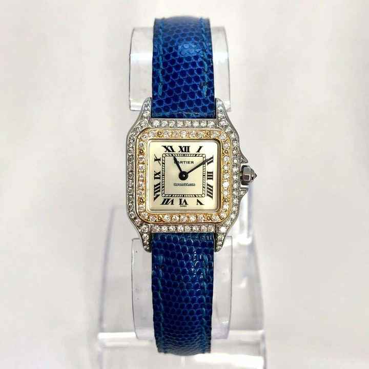  Cartier Panthère 23mm Quartz 2 Tone 0.47TCW DIAMOND Watch </h1> 