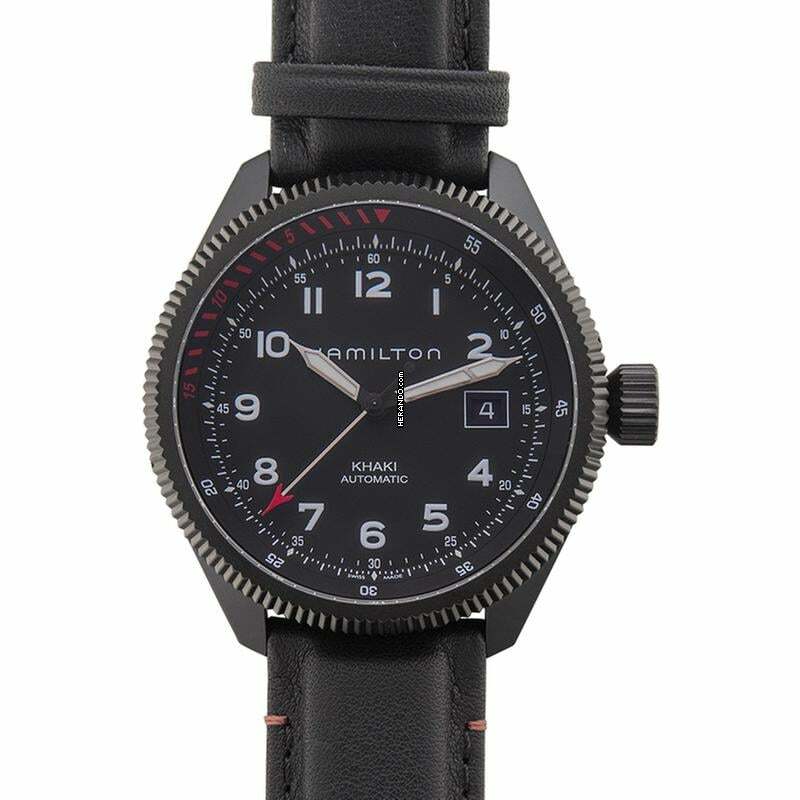 Hamilton Khaki Aviation H76695733 - Khaki Aviation Automatic Black Dial Stainless steel Men's Watch </h1>
