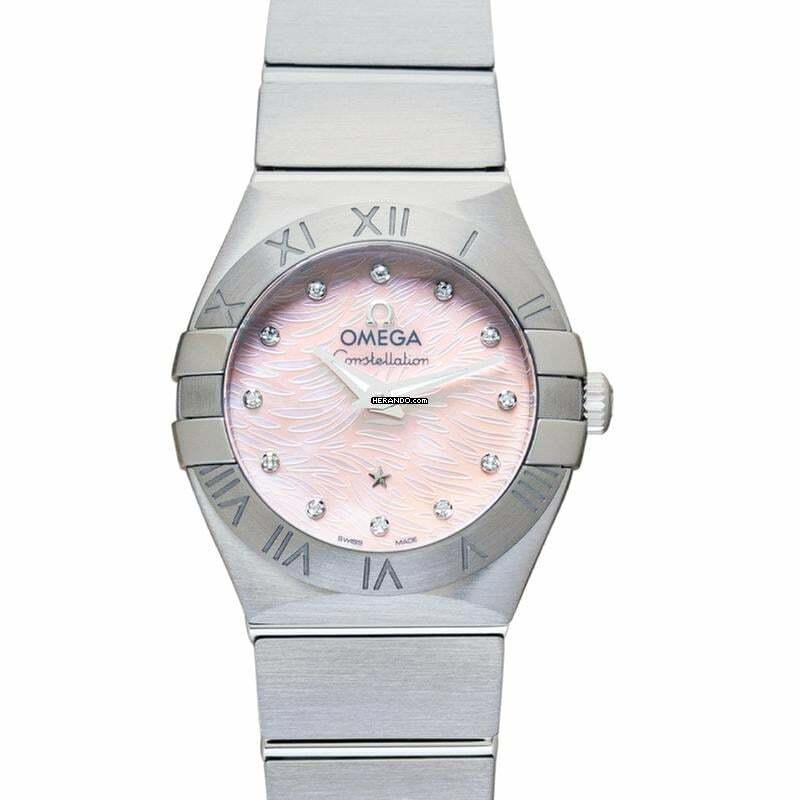 Omega Constellation Quartz 123.10.24.60.57.002 - Constellation Quartz Pink Dial Stainless Steel Ladies Watch </h1>