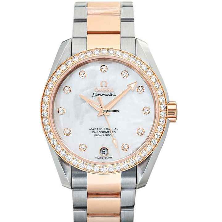  Omega Seamaster Aqua Terra 231.25.39.21.55.001 - Seamaster Automatic Mother of pearl Dial Stainless Steel Ladies Watc </h1> 