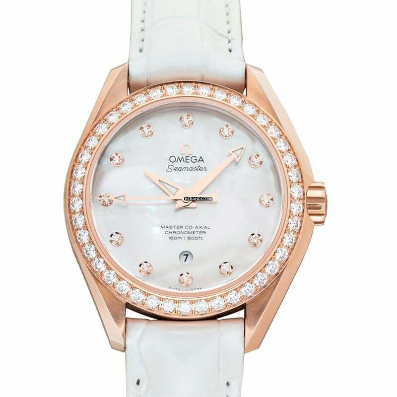 Omega Seamaster Aqua Terra 231.58.39.21.55.001 - Seamaster Automatic Mother of pearl Dial 18kt Rose Gold Ladies Watch </h1>