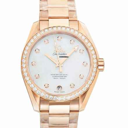  Omega Seamaster Aqua Terra 231.55.39.21.55.001 - Seamaster Automatic Mother of pearl Dial 18kt Rose Gold Ladies Watch </h1> 