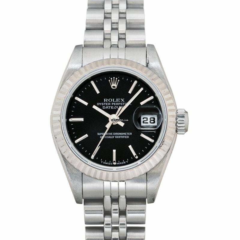  Rolex Lady-Datejust 69174 Black - Lady Datejust Automatic Black Dial Stainless Steel Ladies Watch </h1> 