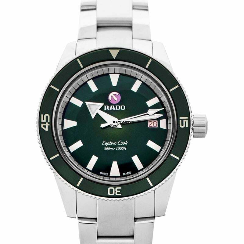  Rado HyperChrome Captain Cook R32105319 - Captain Cook Automatic Green Dial Stainless Steel Men's Watch </h1> 