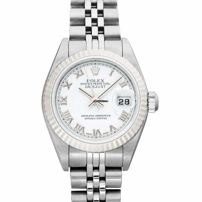 Rolex Lady-Datejust 79174 - Lady Datejust Oyster Perpetual Steel White Ø26 mm </h1>