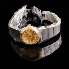 Thumbnail von Omega Constellation Quartz 123.20.24.60.58.001 - Constellation Quartz 24 mm Quartz Gold Dial Diamond Indexes Ladies W </h1>