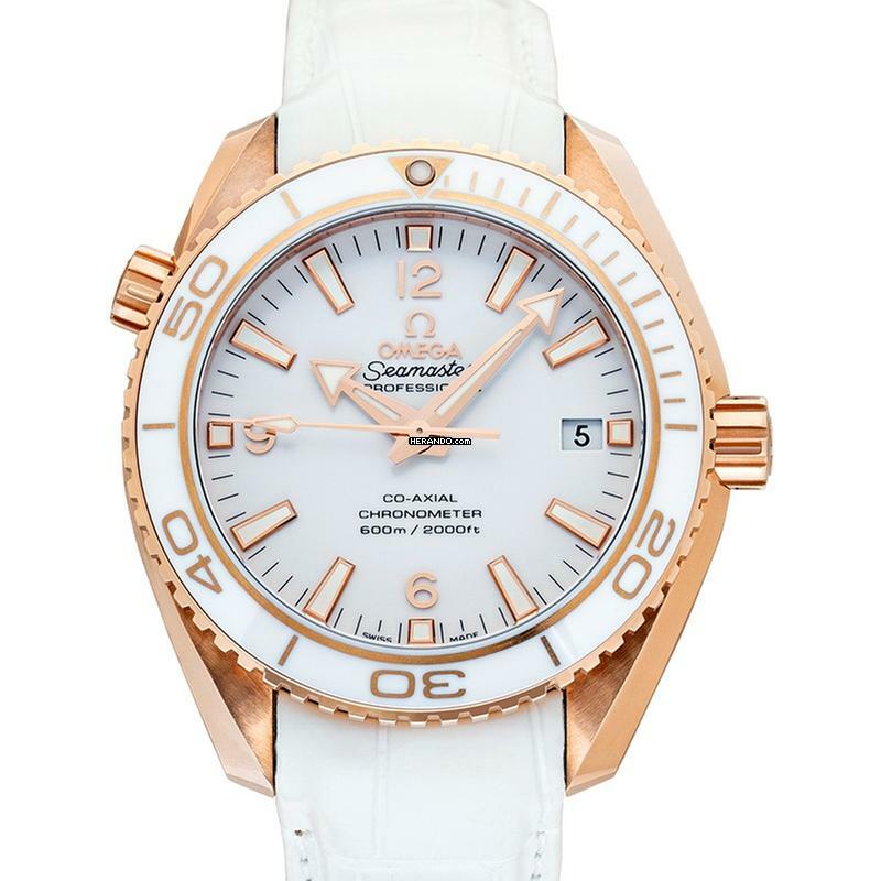 Omega Seamaster Planet Ocean 232.63.42.21.04.001 - Seamaster Automatic White Dial 18kt Rose Gold Unisex Watch </h1>