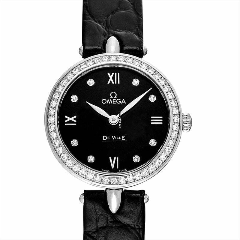 Omega De Ville Prestige 424.18.27.60.51.001 - De Ville Quartz Black Dial Stainless Steel Ladies Watch </h1>