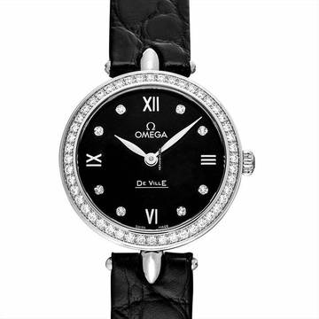  Omega De Ville Prestige 424.18.27.60.51.001 - De Ville Quartz Black Dial Stainless Steel Ladies Watch </h1> 