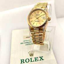 Thumbnail von Rolex PRESIDENT 31mm 18K Yellow Gold Watch FACTORY Diamonds </h1>