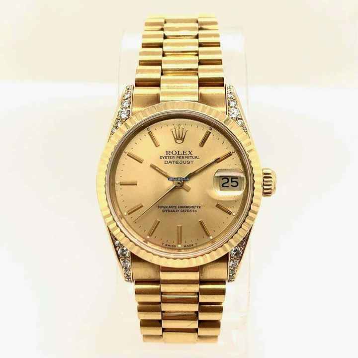  Rolex PRESIDENT 31mm 18K Yellow Gold Watch FACTORY Diamonds </h1> 
