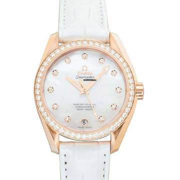  Omega Seamaster Aqua Terra 231.58.34.20.55.003 - Seamaster Automatic Mother of pearl Dial 18kt Rose Gold Ladies Watch </h1> 