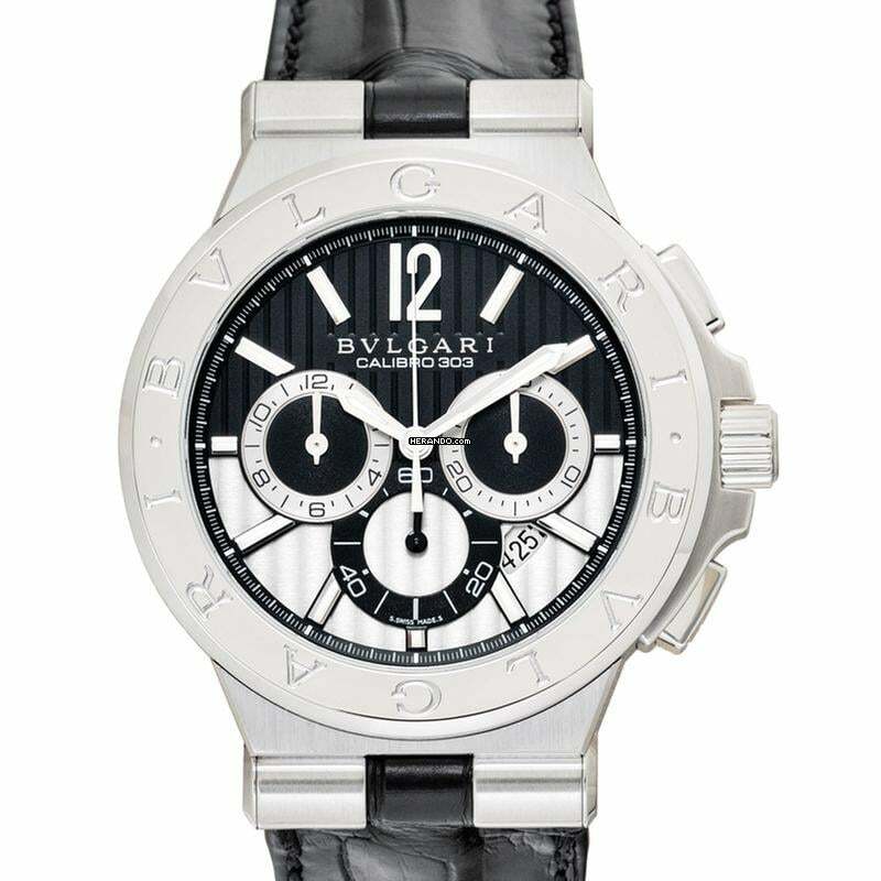  Bulgari Diagono 101881 - Diagono Automatic Two-tone Dial Stainless Steel Men's Watch </h1> 