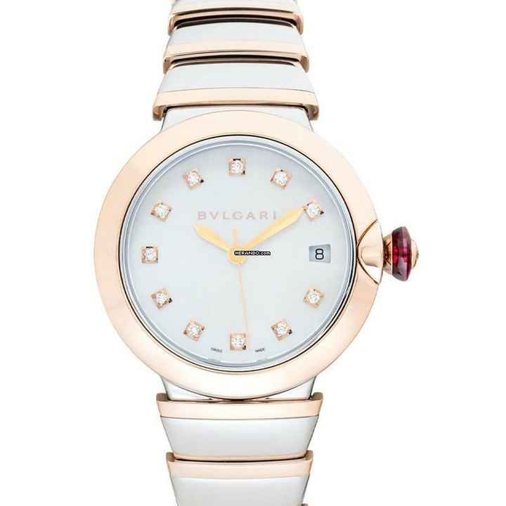  Bulgari Lucea 102384 - LVCEA Automatic Mother of pearl Dial Stainless Steel Ladies Watch </h1> 